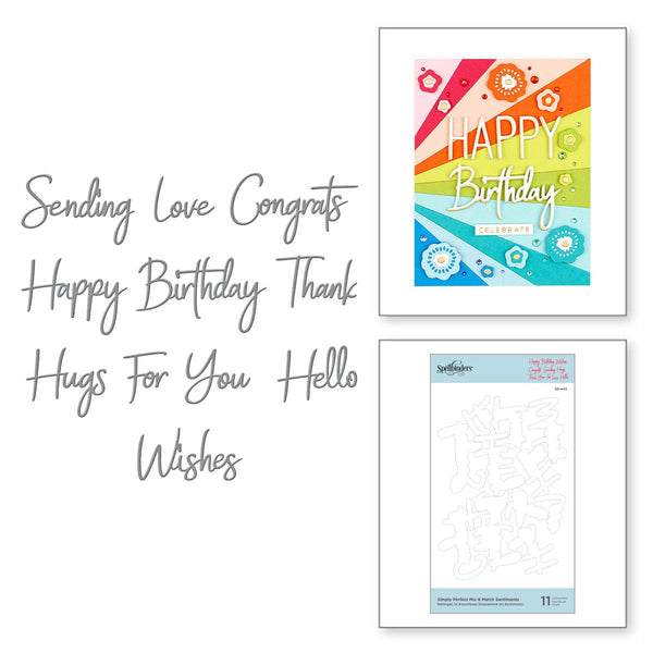 Simply Perfect Mix & Match Sentiments Etched Dies from Simply Perfect Collection (S5-443) Combo Image