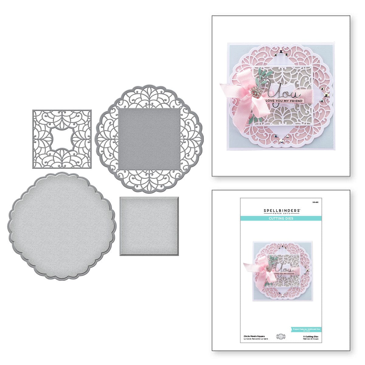 Circle Meets Square Etched Dies from the Classically Becca Collection by  Becca Feeken