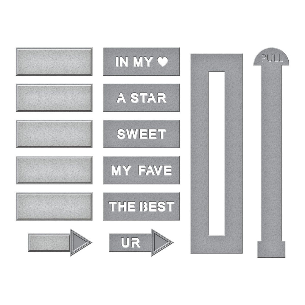 Pick Your Greeting Slider Etched Dies from the Birthday Celebrations Collection (S5-509)