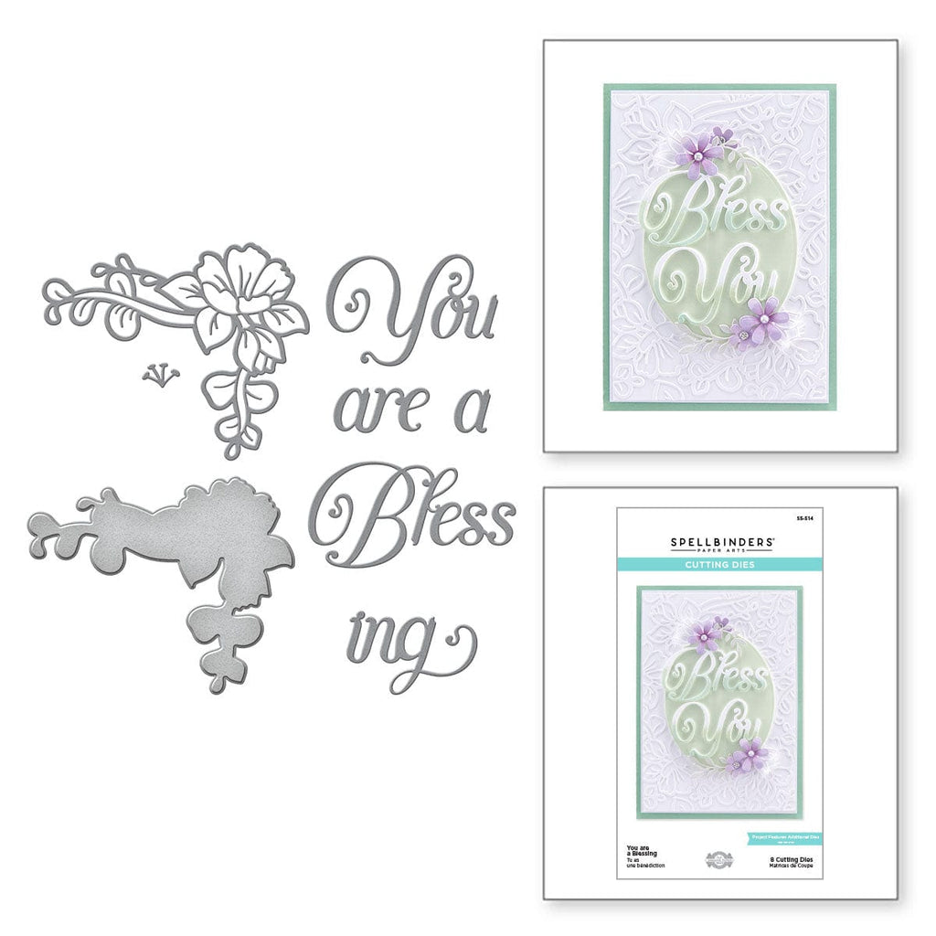  You are a Blessing Etched Dies from The Right Words Collection by Becca Feeken (S5-514) combo product image.