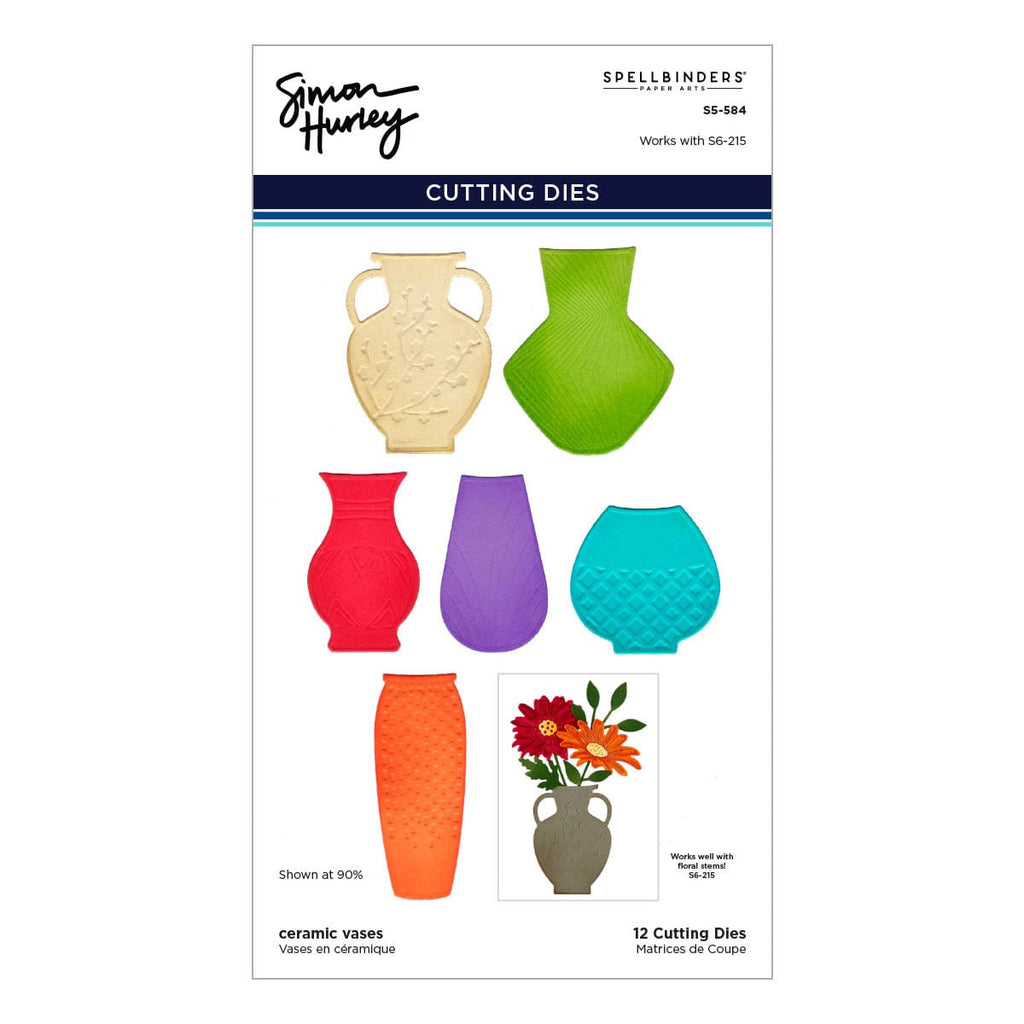 Floral Stems and Ceramic Vases Die Bundle from the Photosynthesis Coll -  Spellbinders Paper Arts