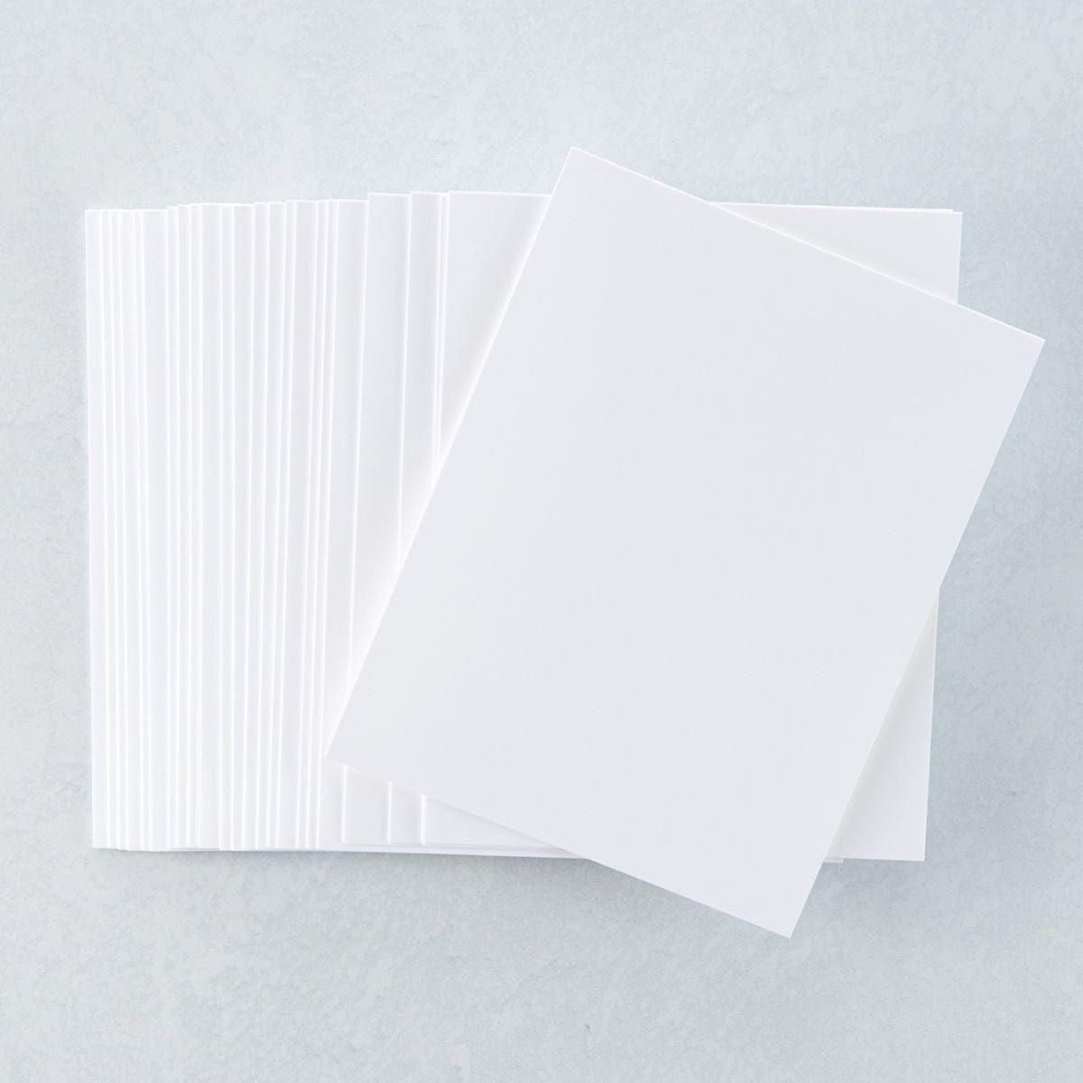 A2 White Card Bases - Top Fold - 25 pack