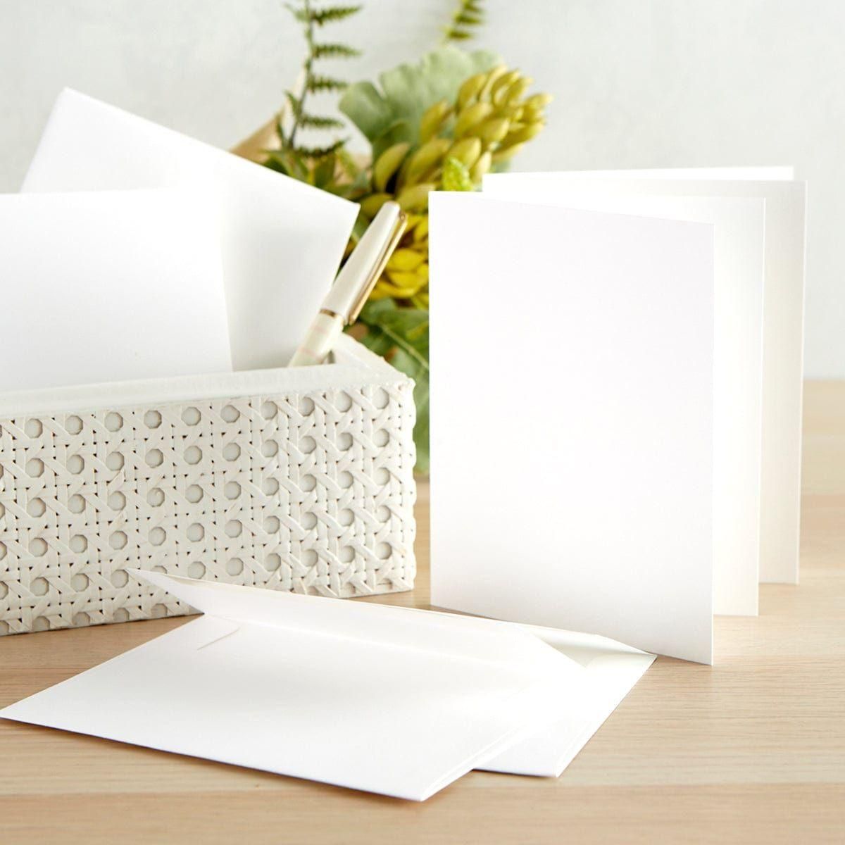 A2 White Card Bases - Side Fold - 25 pack