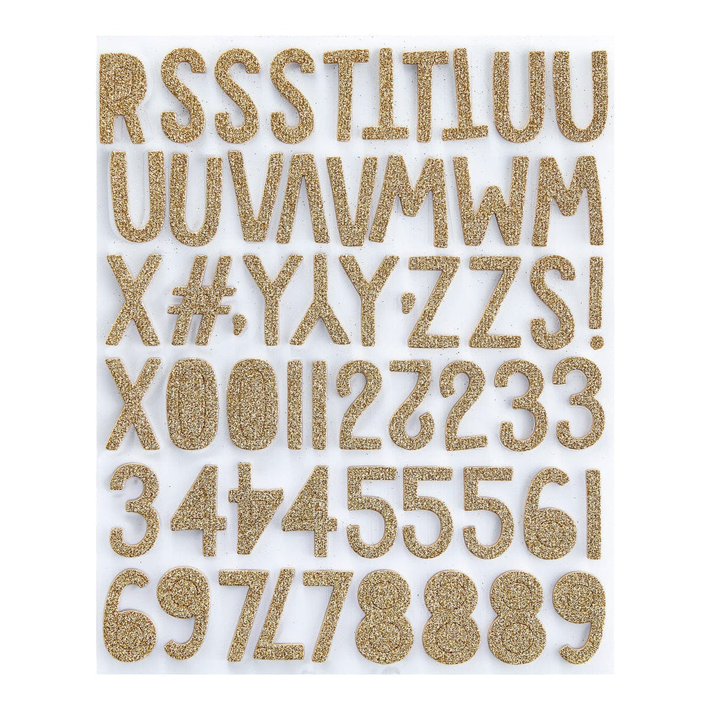 Spellbinders Gold Glitter Foam Block Alphabet | Birthday Celebrations