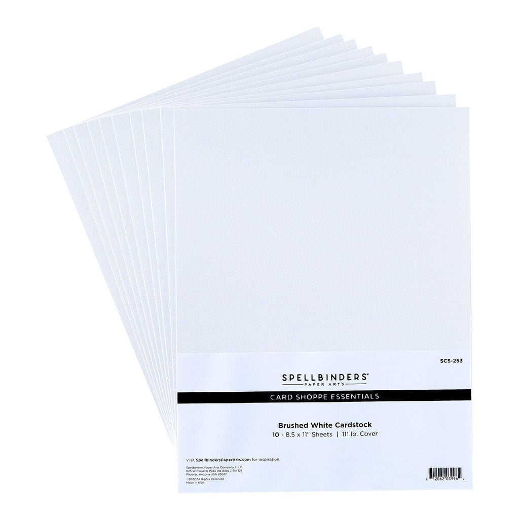 Brushed White Cardstock - 8.5 x 11 Cardstock from the Sealed By Spell -  Default Title - Spellbinders Paper Arts