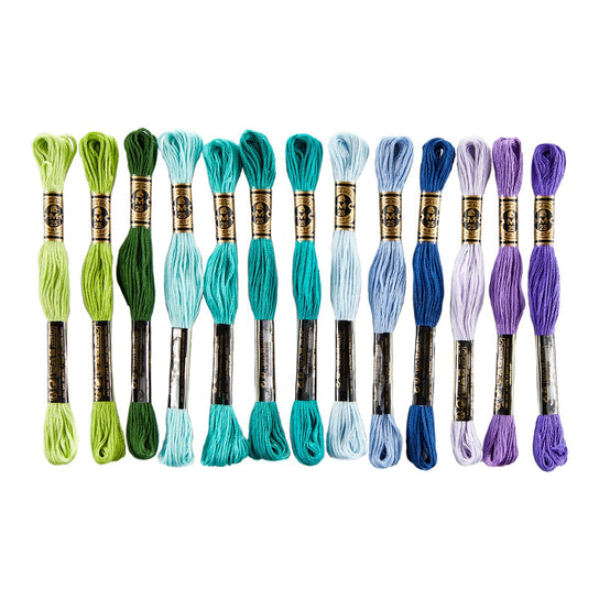 DMC Color Floss Bundle Cool 10 Pack