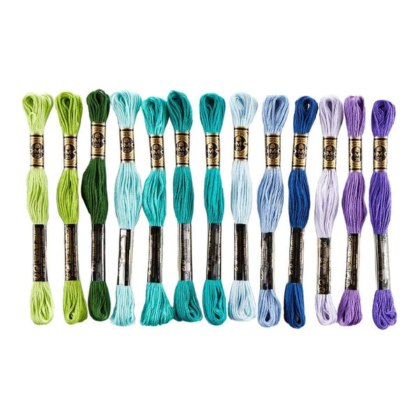 DMC Color Essentials Floss Bundle Cool 13 Pack (SCS-255) Product Image for Spellbinders Paper Arts