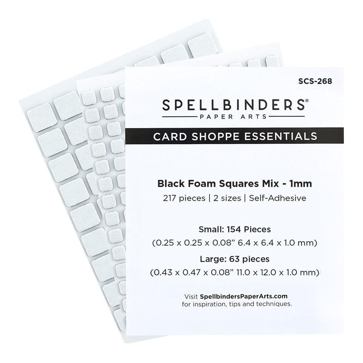 Black Foam Adhesive Squares Mix - 1MM