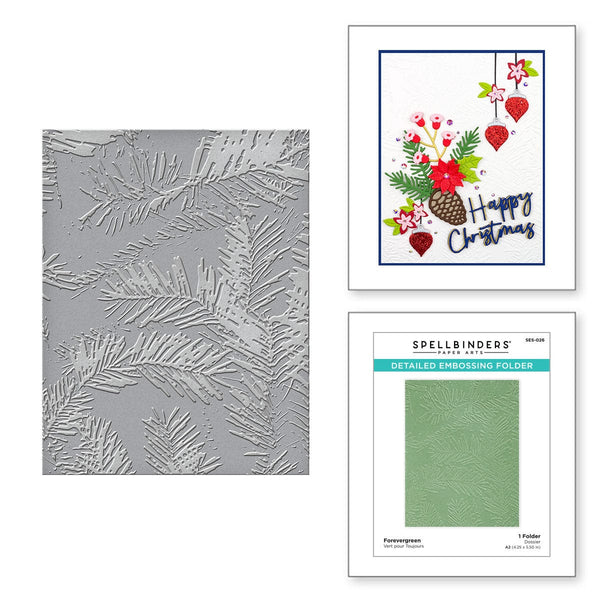 Forevergreen Embossing Folder from the Tis the Season Collection (SES-026)