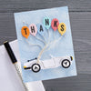 Open Road Sentiments Clear Stamp Set from the Open Road Collection (STP-066) thanks balloons.