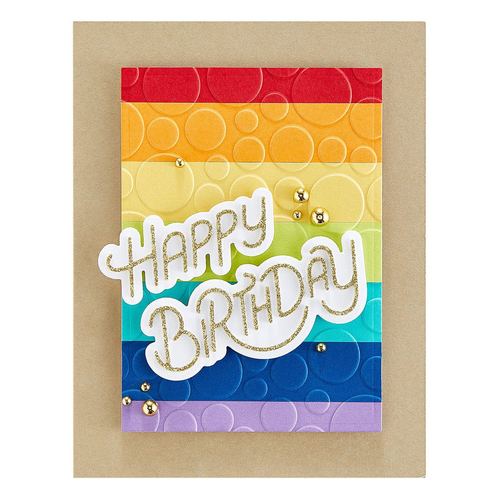 Party Spots Embossing Folder from the Birthday Celebrations Collection (SES-037) whiteclip project. 