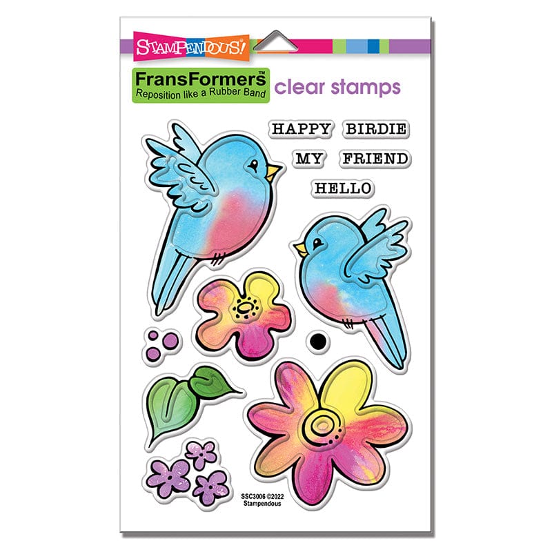 Stampendous Floral Pieces Perfectly Clear Stamp Set