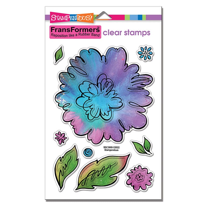 Stampendous Floral Pieces Perfectly Clear Stamp Set