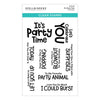 It's Party Time Clear Stamp Set from the Birthday Celebrations Collection (STP-120) packaging.