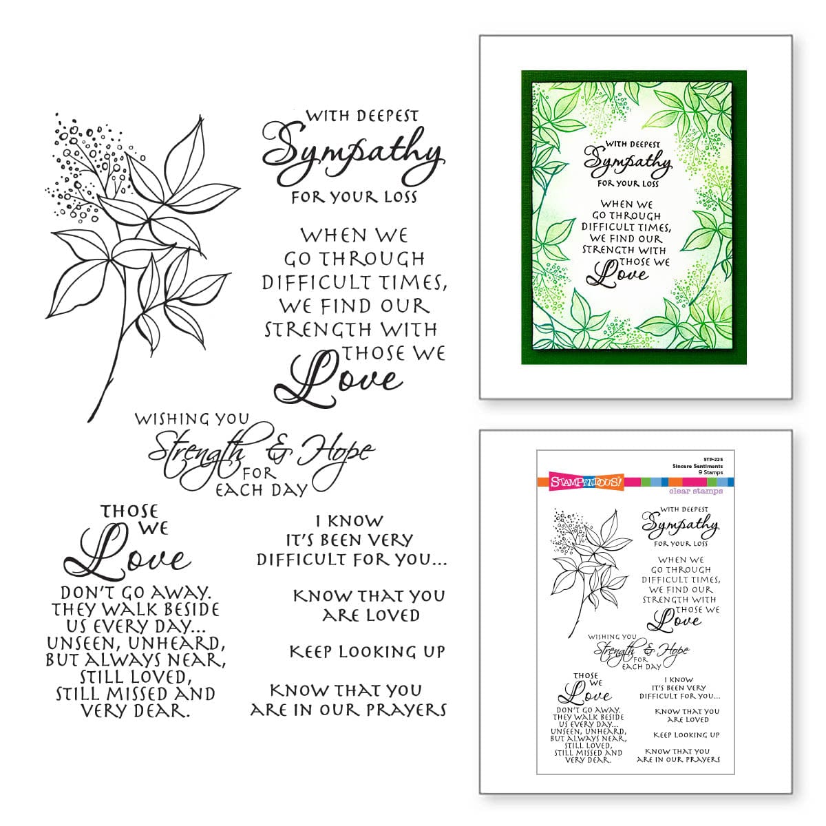 Sincere Sentiments Clear Stamp Set from the All the Sentiments Collection by StampendousSpellbinders Paper Arts