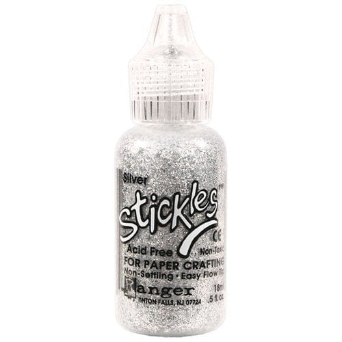 Ranger Stickles Glitter Glue Silver 0.5 fl. oz. Bottle - Default Title -  Spellbinders Paper Arts