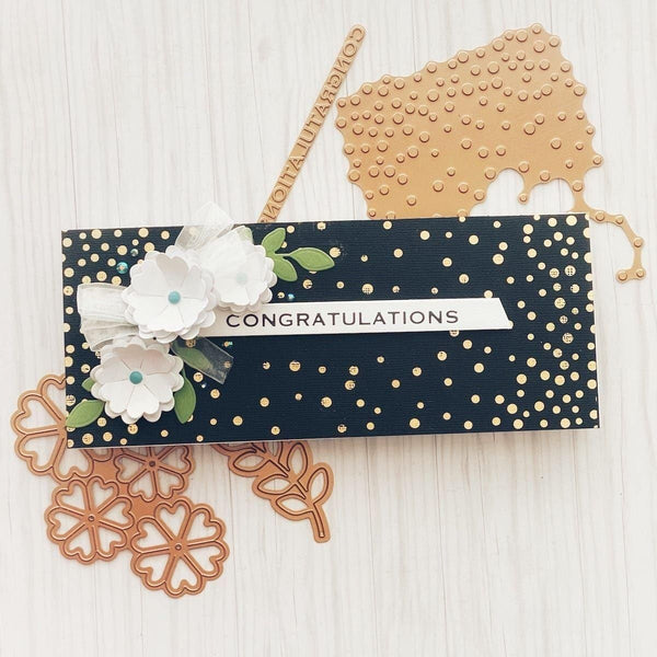 Slimline Confetti Background Glimmer Hot Foil Plate