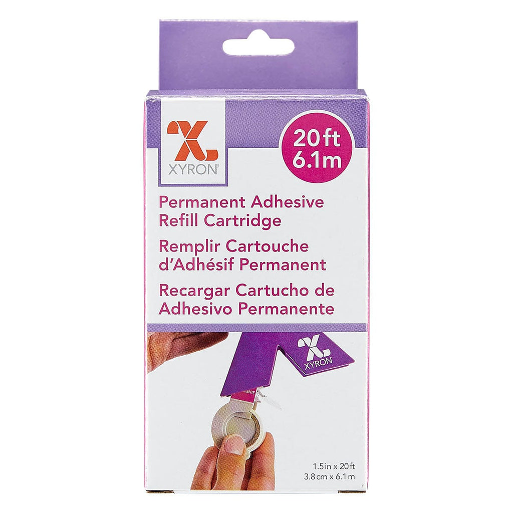 Xyron Permanent Adhesive Refills for X150 Sticker Maker, 1.5 x 20', Refill  Cartridges, 4 Pack (AT155-20A)