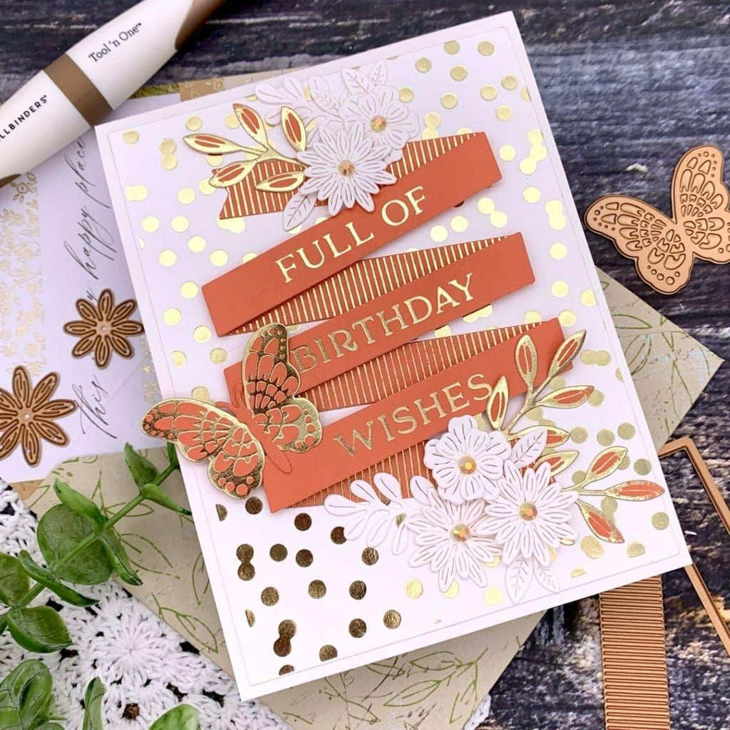 Mini Blooms and Sprigs Etched Dies from the Slimline Collection (S2-314) Natasha Vacca Example 2